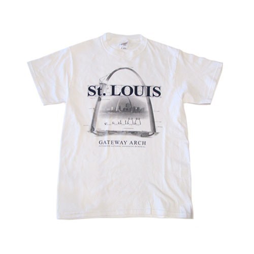 Men's T-Shirt: Arch Construction- White