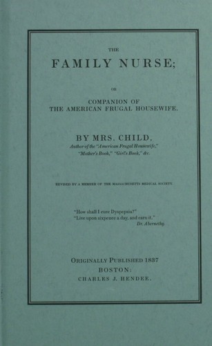 Family Nurse Book by Lydia Maria Child