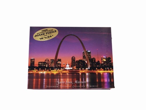 Gateway Arch Skyline at Night Puzzle