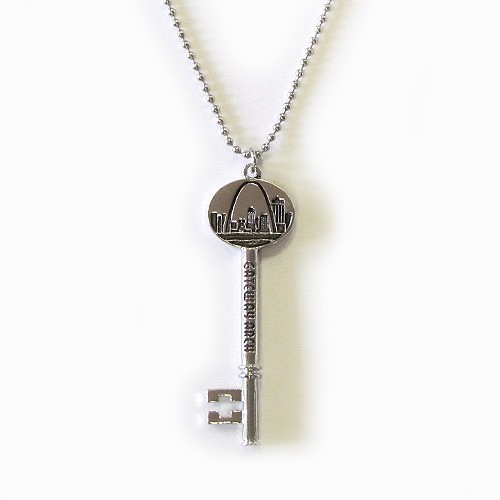 Gateway Arch and Old Courthouse Necklace with Key Pendant