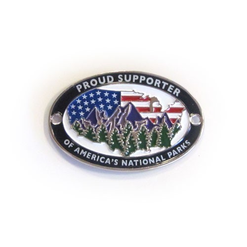 Proud Supporter of America's National Parks Walking Stick Emblem