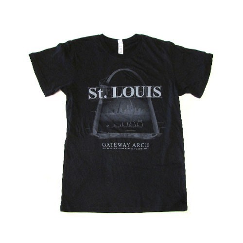 Gateway Arch Black Construction Men's T-Shirt