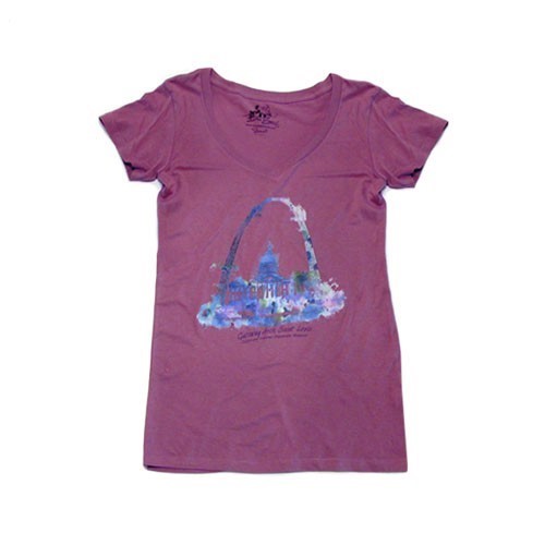 Gateway Arch Splash Purple Junior T-Shirt