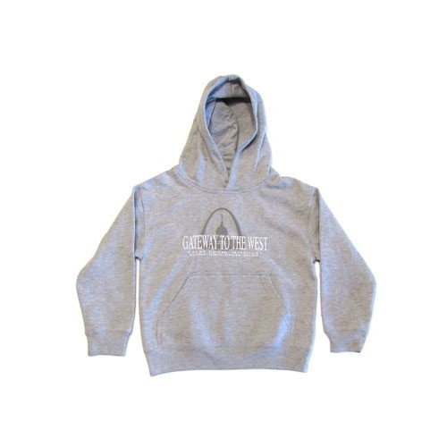Youth Hooded Gateway Arch Heather Gray Sweatshirt