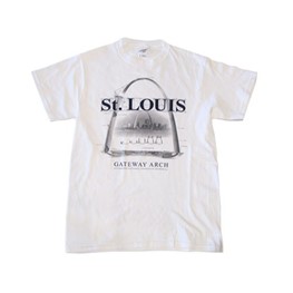 Men's T-Shirt: Arch Construction- White