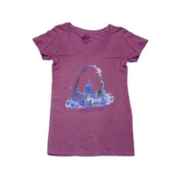 Juniors' T-Shirt: Arch Splash- Purple
